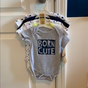 5 pack bodysuits newborn boy
